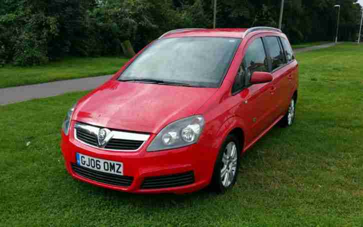 2006 Vauxhall Zafira Active 1.8L Petrol Manual 7 Seater MPV Car Long MOT 86K Red