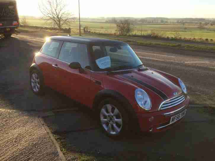 2006 cooper chilli red black with black