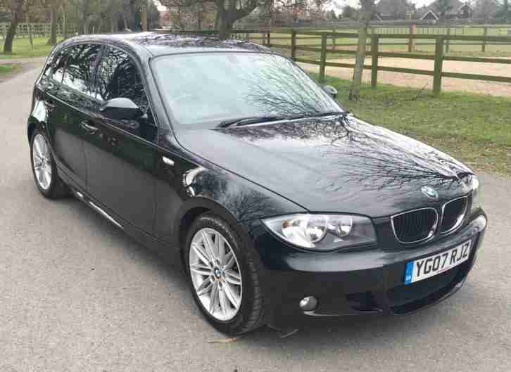 2007 07 BMW 120 2.0TD d M Sport 5 door 6 SPEED MANUAL BLACK FSH LEATHER