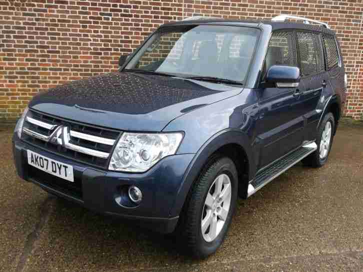 2007 07 Mitsubishi Shogun 3.2DI DC LWB Auto Elegance 7 Seats Blue 56,000 Miles