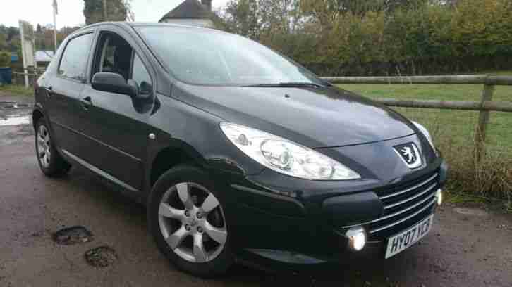 2007 07 PEUGEOT 307 1.6 HDI DIESEL BLACK,1 OWNER CAR 53K MILES FROM NEW,CHEAPEST
