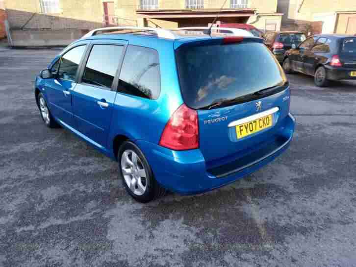 2007 07 PLATE PEUGEOT 307 SW SE 1.6 HDI 7 SEATER PAN ROOF MET BLUE (MAY PX)