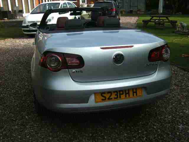 2007 07 REG Volkswagen Eos 2.0TDI Sport,PANORAMIC ROOF,RED LEATHER TRIM,
