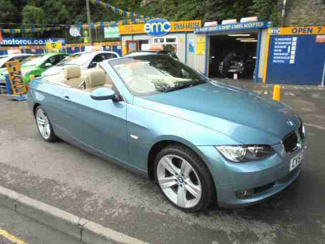 2007 57 BMW 320I SE CONVERTIBLE IN BLUE # VERY LOW MILEAGE FULL LEATHER TRIM #