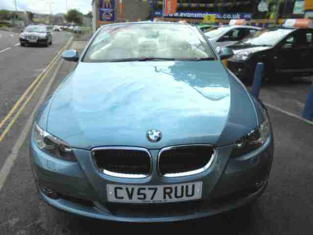 2007 57 BMW 320I SE CONVERTIBLE IN BLUE # VERY LOW MILEAGE FULL LEATHER TRIM #