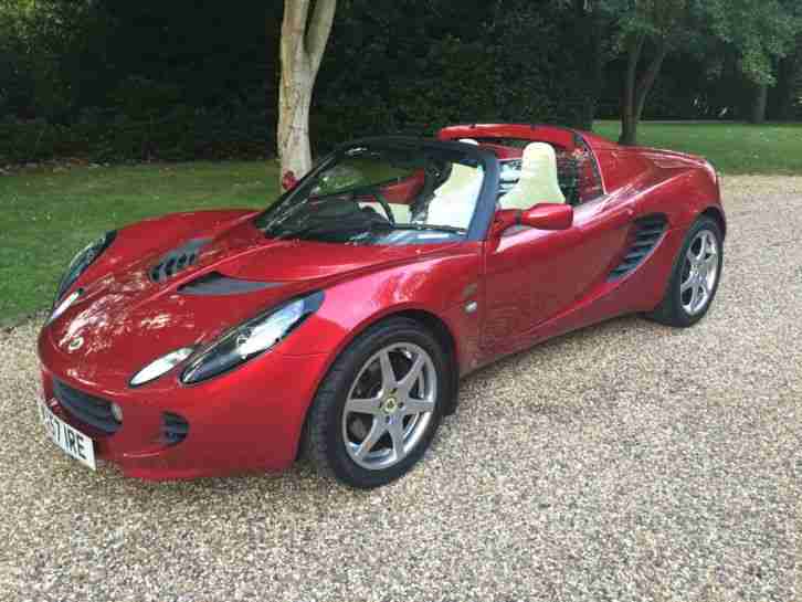 2007/57 LOTUS ELISE S TOURING IN MET RED WITH CREAM LEATHER 15KMILES FSH