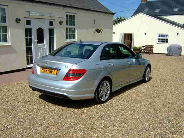 2007 57 MERCEDES C220 SPORT AMG CDI AUTO SILVER *1 OWNER FROM NEW/FULL M.B SH*