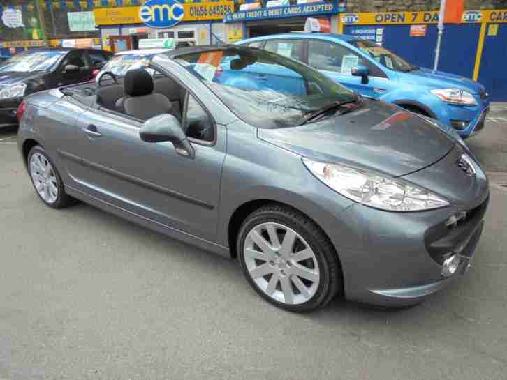2007 57 PEUGEOT 207 1.6 120 GT CONVERTIBLE IN GREY # LOW MILEAGE #
