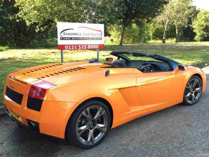 2007 57 REG LAMBORGHINI GALLARDO 5.0 V10 SPYDE E-GEAR 4WD # 1 OWNER # HIGH SPEC