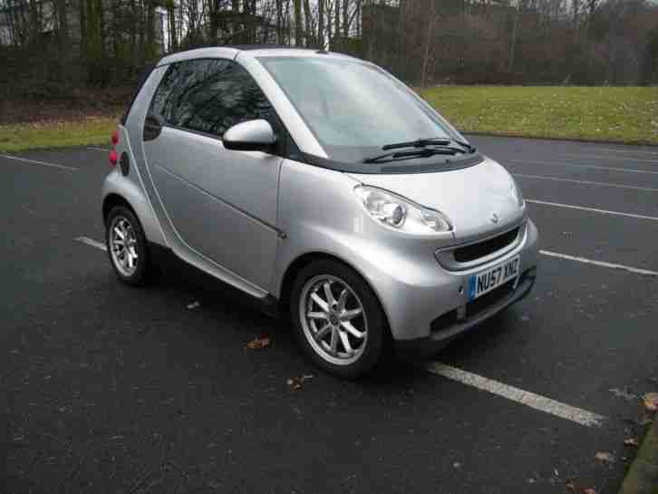 2007 57 REG SMART CAR CABRIO CONVERTIBLE SILVER 1.0 PETROL £30 PER YEAR TAX