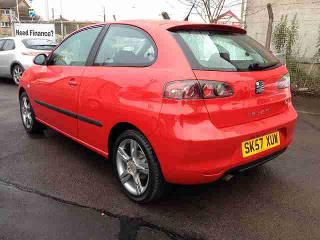 2007 (57) Red Seat Ibiza 1.4 16v 100 Formula Sport 3 Door Petrol Manual