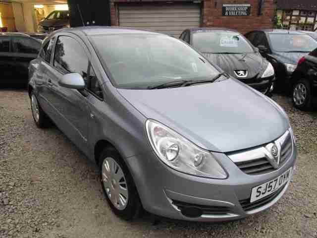 2007 57 VAUXHALL CORSA 1.2 CLUB 16V 3DR LOW MILEAGE SERVICE HISTORY LOW TAX