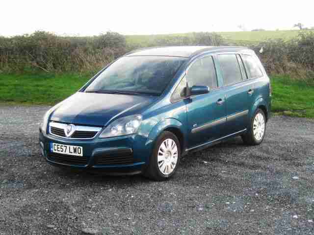 2007 (57) Vauxhall Zafira Life, 1598cc Petrol, Blue, LOW WARRANTED MILEAGE