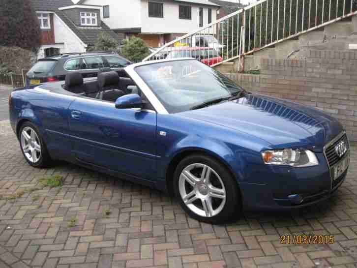 2007 AUDI A4 SPORT TDI 140 BLUE (Black Hood) - 75,000 miles Full Service History