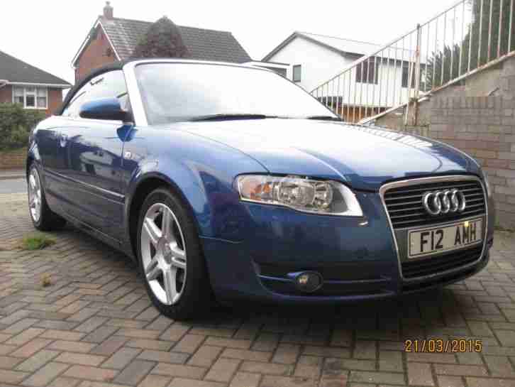2007 AUDI A4 SPORT TDI 140 BLUE (Black Hood) - 75,000 miles Full Service History