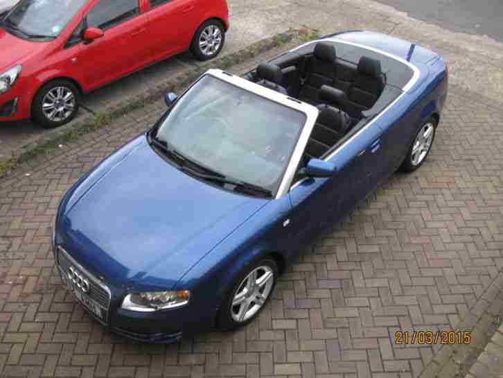 2007 AUDI A4 SPORT TDI 140 BLUE (Black Hood) - 75,000 miles Full Service History