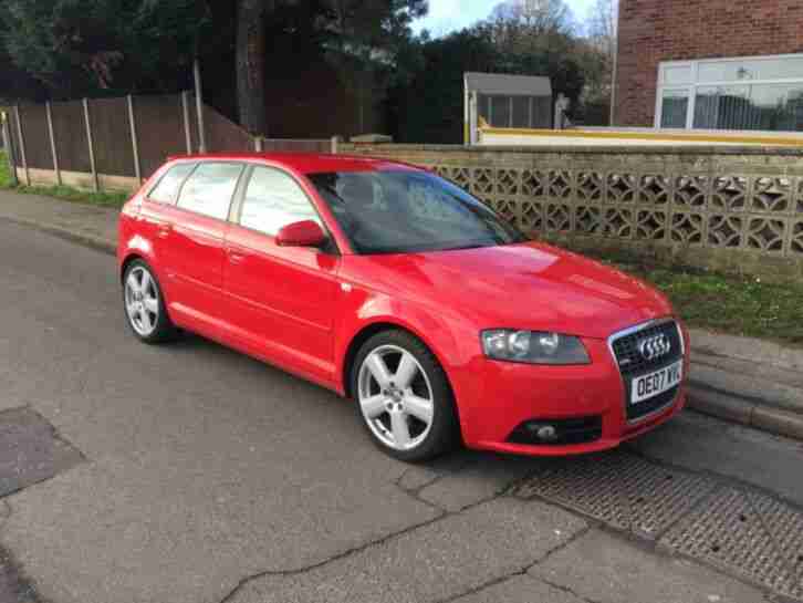 2007 Audi A3 2.0 TDI S line Sportback 170 bhp 5dr in Red