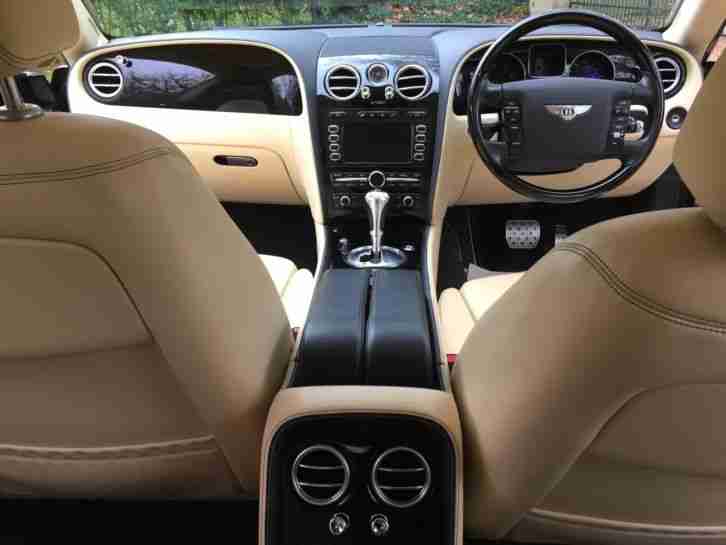 2007 BENTLEY CONTINENTAL FLYING SPUR MULLINER IN BLACK WITH MAGNOLIA 50K MLS FSH