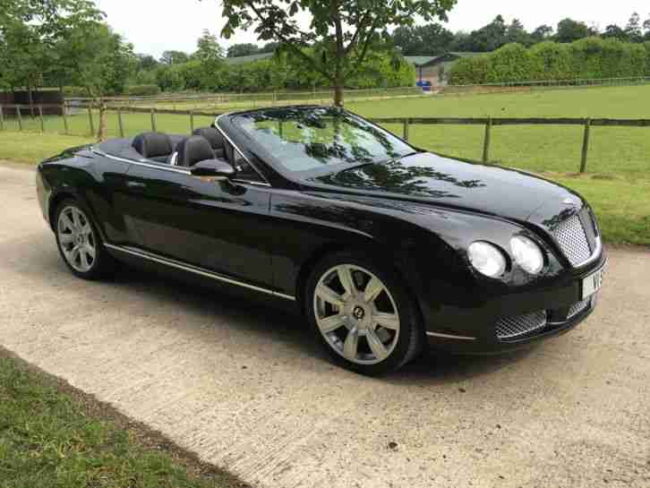 2007 BENTLEY CONTINENTAL GTC AUTO BLACK/BLACK 34K MLS FBSH 2 OWNERS GREAT SPEC