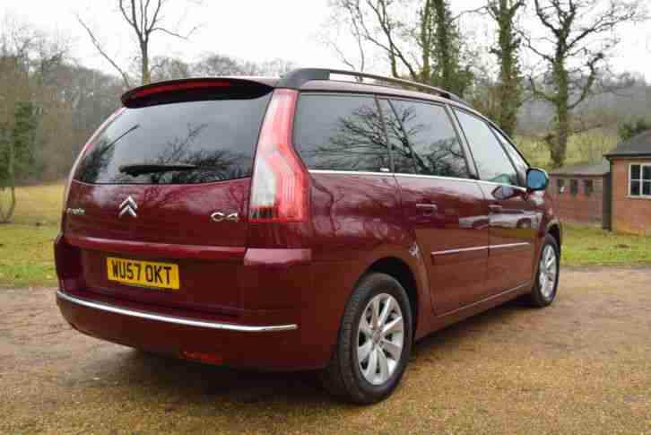 2007 CITROEN C4 GRAND PICASSO 7 EXCLUSIVE EGS 1.6 HDI AUTO TIPTRONIC RED