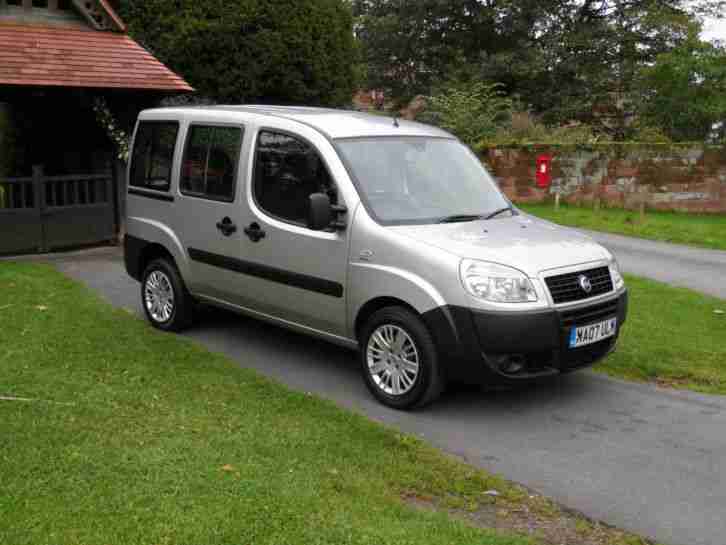 2007 FIAT DOBLO ACTIVE M-JET 1.9 TURBO DIESEL 120BHP MET / SILVER ONE LADY OWNER