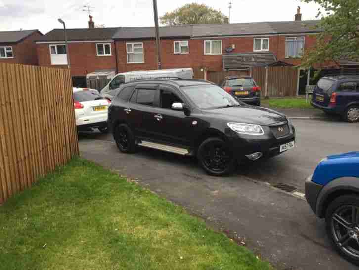 2007 HYUNDAI SANTA FE CDX CRTD A BLACK 7 seater 4x4 full black leather