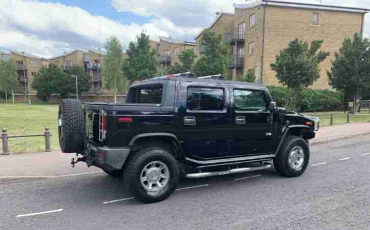 2007 Hummer H2 SUT PICK UP LHD BLACK ON BLACK LPG GAS 1 OWNER OFFERS WELCOME