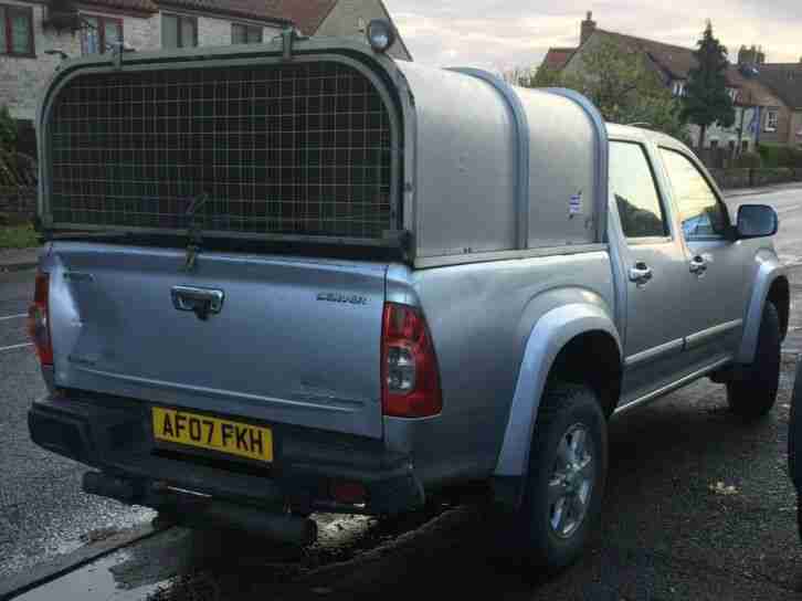 2007 ISUZU RODEO 2.5 TD DENVER DOUBLECAB PICKUP SILVER 135k, Canopy Towbar + VAT
