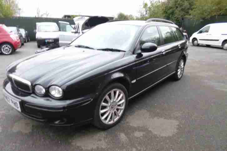 2007 JAGUAR X TYPE SPORT DIESEL ESTATE BLACK 11 MONTH MOT LEATHERS 113K MINT