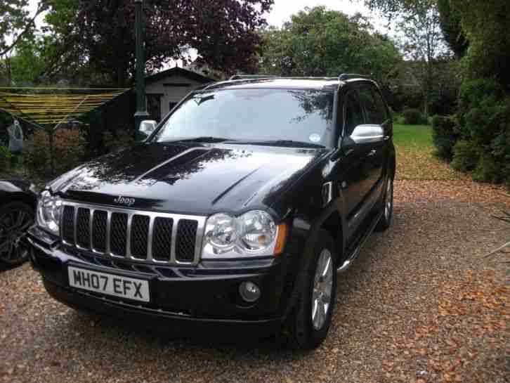 2007 JEEP G-CHEROKEE OVERLAND CRD A BLACK, 3ltr v6 rear entertainment