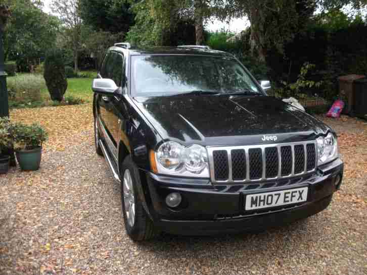 2007 JEEP G-CHEROKEE OVERLAND CRD A BLACK, 3ltr v6 rear entertainment