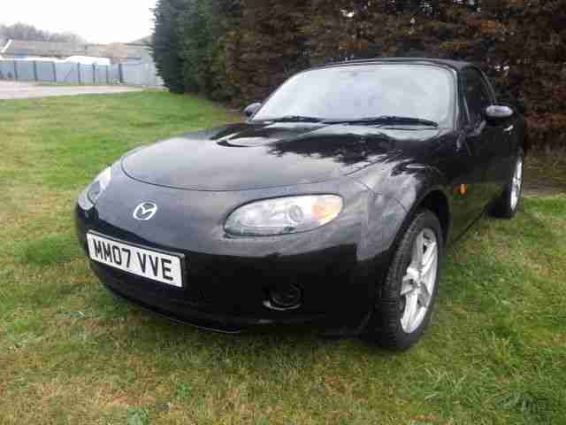 2007 MAZDA MX-5 BLACK 1.8i 2DR PETROL 5-SPEED CONVERTIBLE 53K MILES MOT DEC/2017