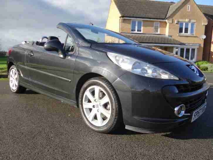2007 PEUGEOT 207 SPORT CC HDI ELECTRIC ROOF CONVERTIBLE JET BLACK stunning look