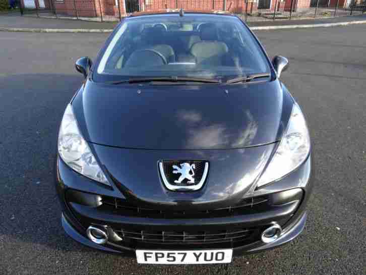 2007 PEUGEOT 207 SPORT CC HDI ELECTRIC ROOF CONVERTIBLE JET BLACK stunning look