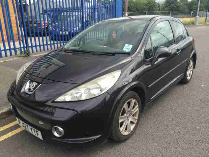 2007 PEUGEOT 207 SPORT HDI 90 BLACK,ACCIDENT DAMAGED REPAIRABLE SALVAGE