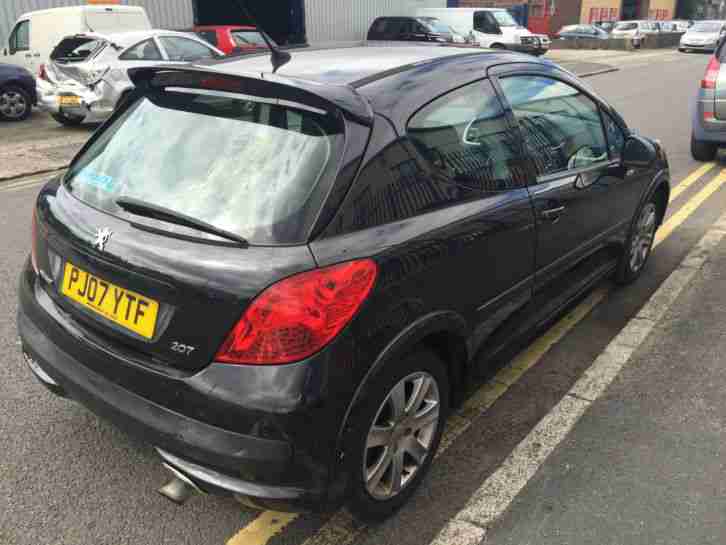 2007 PEUGEOT 207 SPORT HDI 90 BLACK,ACCIDENT DAMAGED REPAIRABLE SALVAGE