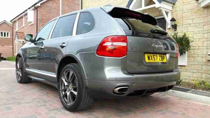 2007 PORSCHE CAYENNE S 4.8 V8 957 TIPTRONIC GREY BOSE 21"wheels Black leather