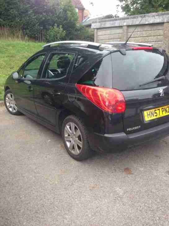2007 Peugeot 207sw 1600 Black 61000 miles VGC