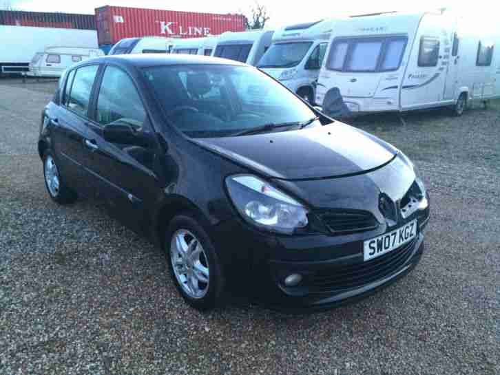 2007 RENAULT CLIO DYNAMIQUE cat d BLACK SALVAGE DAMAGED REPAIR 207 C3 FABIA POLO