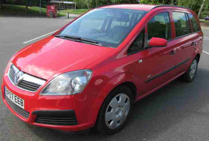 2007 VAUXHALL ZAFIRA LIFE RED MPV 5DR CAR 7 SEATER 12 MONTHS MOT DRIVES GREAT