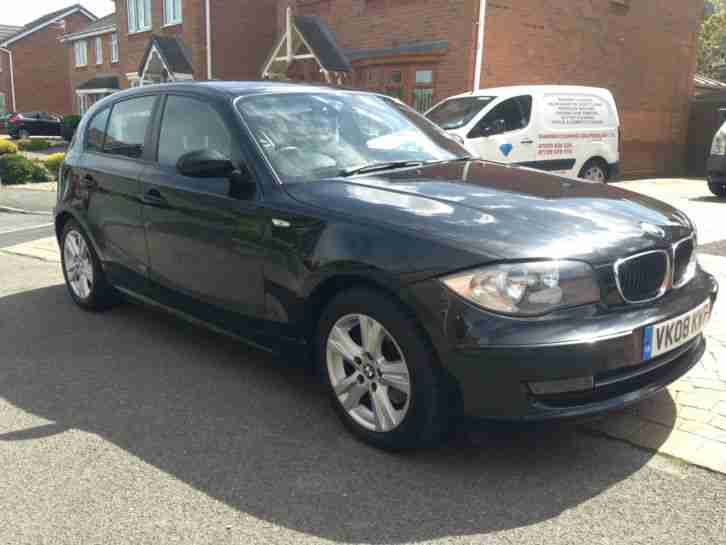 2008 08 BMW 120D SE TURBO DIESEL 5 DOOR 1 SERIES SHINY BLACK AIRCON BLUETOOTH