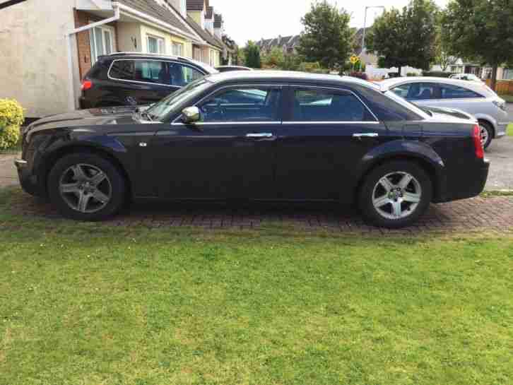 2008 08 CHRYSLER 300C CRD AUTO BLACK SAT NAV BLACK LEATHER ALLOYS 106k MILES