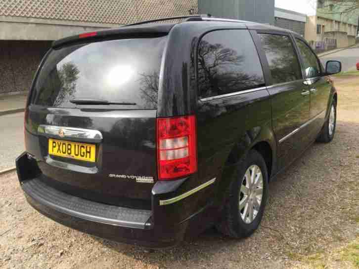 2008 08 CHRYSLER GRAND VOYAGER 2.8 CRD LIMITED 5D AUTO 161 BHP BRILLIANT BLACK,