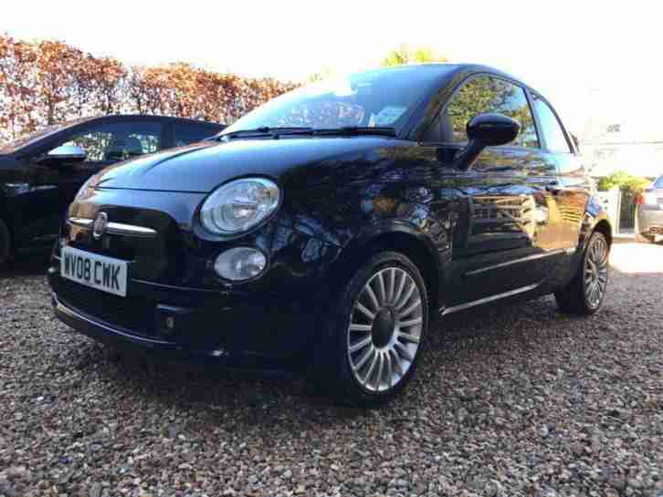 2008 08 FIAT 500 1.4 SPORT FULL LEATHER OUTSTANDING CAR IN BLACK WITH CHROME TRI