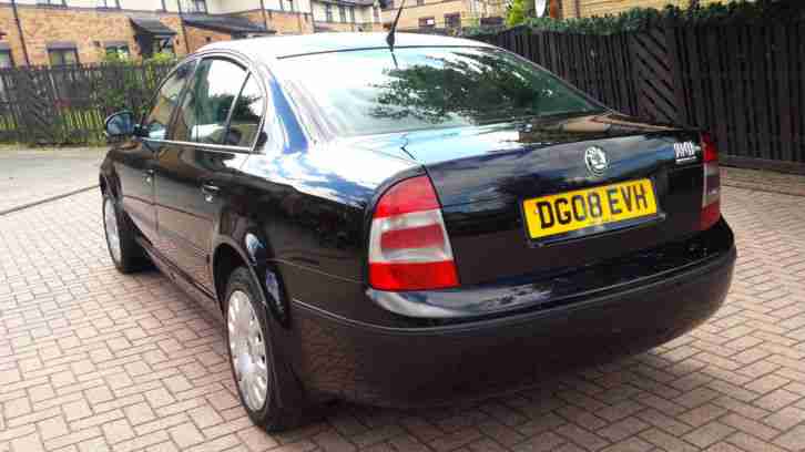 2008 08 SKODA SUPERB CLASSIC TDI 115 BLACK 76000 FSH P.X POSS