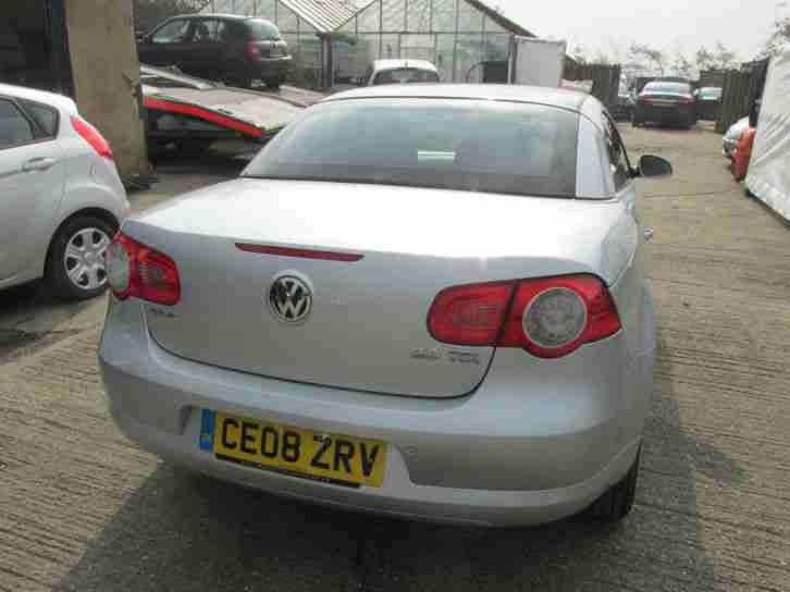 2008, 08 VW VOLKSWAGEN EOS 2.0 TDI CONVERTIBLE DAMAGED SALVAGE SPARES OR REPAIR