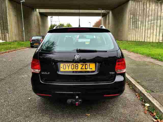 2008 08 Volkswagen Golf 1.9TDI SE 5DR ESTATE BLACK *60+ MPG*