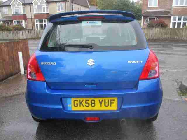 2008 58 Suzuki Swift 1.5 GLX 5dr Met Blue 79k Mls