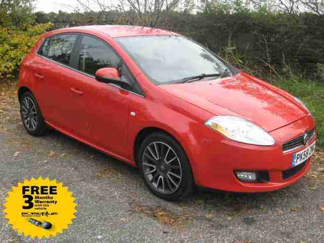 2008 58 reg Fiat Bravo 1.4 Active 5Dr manual in red