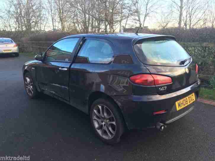 2008 ALFA ROMEO 147 SPORT TS BLACK. Damaged, Spare or Repair